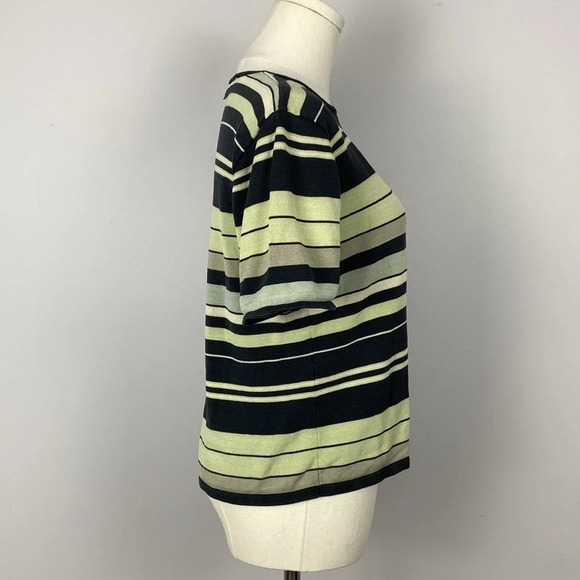 🌸Vintage Kasper 100% silk striped top - Picture 3 of 11